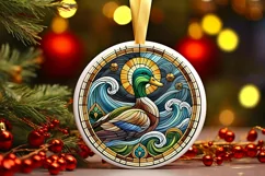 Round Christmas Ornament Sublimation|Clipart Product Image 2