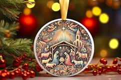 Round Christmas Ornament Sublimation|Clipart Product Image 1