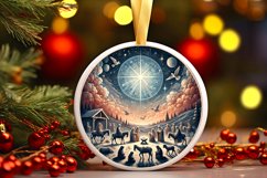 Round Christmas Ornament Sublimation|Clipart Product Image 1