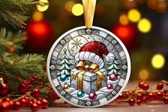 Round Christmas Ornament Sublimation|Clipart Product Image 2