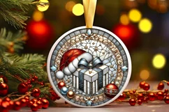 Round Christmas Ornament Sublimation|Clipart Product Image 2