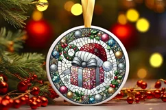 Round Christmas Ornament Sublimation|Clipart Product Image 2