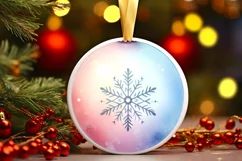 Round Christmas Ornament Sublimation|Clipart Product Image 1