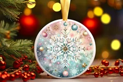 Round Christmas Ornament Sublimation|Clipart Product Image 1