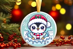 Round Christmas Ornament Sublimation|Clipart Product Image 2