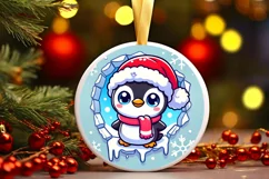 Round Christmas Ornament Sublimation|Clipart Product Image 2