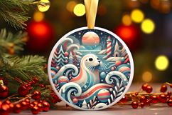 Round Christmass Ornament PNG Product Image 1