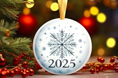 Round Christmas Ornament Sublimation|Clipart Product Image 1