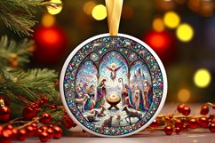 Round Christmas Ornament Sublimation|Clipart Product Image 1