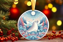Round Christmas Ornament Sublimation|Clipart Product Image 1
