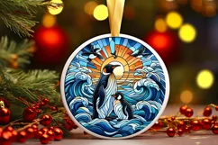Round Christmas Ornament Sublimation|Clipart Product Image 1