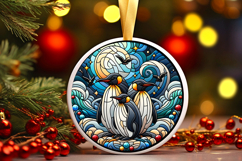 Round Christmass Ornament PNG Product Image 1