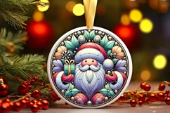 Round Christmas Ornament Sublimation|Clipart Product Image 2