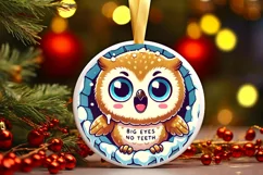 Round Christmas Ornament Sublimation|Clipart Product Image 2
