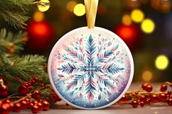 Round Christmas Ornament Sublimation|Clipart Product Image 1