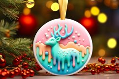 Pastell 3D Christmas Deer PNG Product Image 3