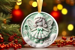 Round Christmas Ornament Sublimation|Clipart Product Image 2