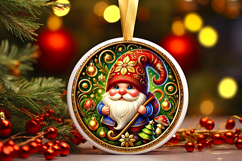 Round Christmass Ornament PNG Product Image 1