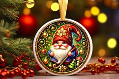 Round Christmas Ornament Sublimation|Clipart Product Image 1
