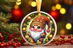 Round Christmass Ornament PNG Product Image 1