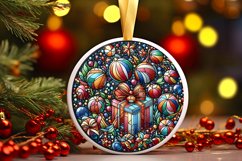 Round Christmas Ornament Sublimation|Clipart Product Image 1
