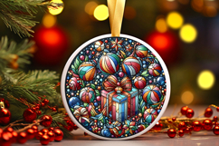Round Christmass Ornament PNG Product Image 1
