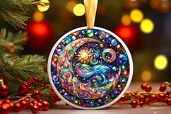 Round Christmas Ornament Sublimation|Clipart Product Image 1