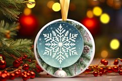Round Christmas Ornament Sublimation|Clipart Product Image 2