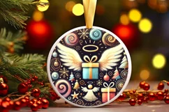 Round Christmas Ornament Sublimation|Clipart Product Image 2