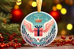 Round Christmas Ornament Sublimation|Clipart Product Image 2