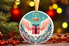 Round Christmas Ornament Sublimation|Clipart Product Image 2