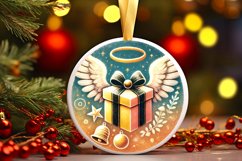 Round Christmas Ornament Sublimation|Clipart Product Image 2