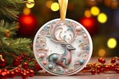 Round Christmas Ornament Sublimation|Clipart Product Image 1