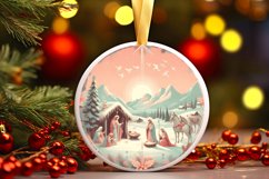 Round Christmas Ornament Sublimation|Clipart Product Image 2