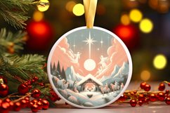 Round Christmas Ornament Sublimation|Clipart Product Image 1
