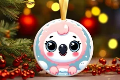 Round Christmas Ornament Sublimation|Clipart Product Image 2