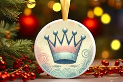 Round Christmas Ornament Sublimation|Clipart Product Image 2