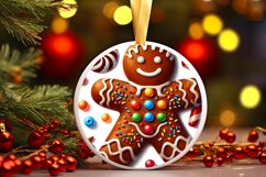 Round Christmas Ornament Sublimation|Clipart Product Image 2