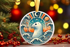 Round Christmas Ornament Sublimation|Clipart Product Image 2