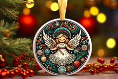 Round Christmass Ornament PNG Product Image 1