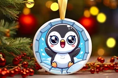 Round Christmas Ornament Sublimation|Clipart Product Image 2
