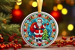 Round Christmas Ornament Sublimation|Clipart Product Image 2