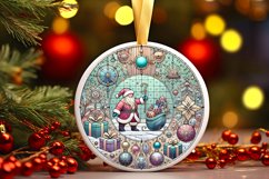 Round Christmas Ornament Sublimation|Clipart Product Image 2
