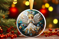 Round Christmass Ornament PNG Product Image 1