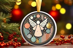 Round Christmas Ornament Sublimation|Clipart Product Image 2