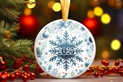 Round Christmas Ornament Sublimation|Clipart Product Image 1