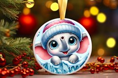 Round Christmas Ornament Sublimation|Clipart Product Image 2