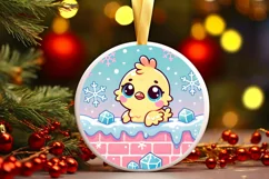 Round Christmas Ornament Sublimation|Clipart Product Image 2
