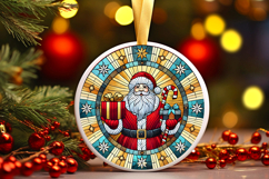 Round Christmass Ornament PNG Product Image 1