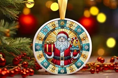 Round Christmas Ornament Sublimation|Clipart Product Image 1